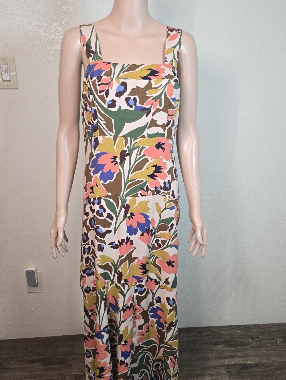 Sam & Jess Floral Maxidress Square Neck Size 1x - Picture 2 of 15